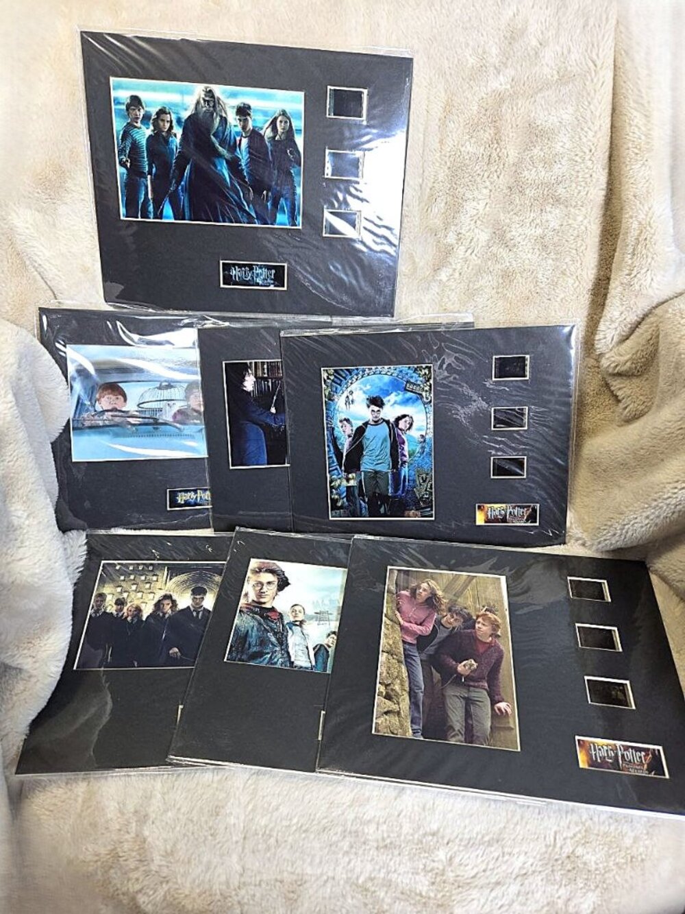 Lot of 7 Harry Potter 35mm Film Cell 3 per Matte Mounted AUTHENTIC COA #F